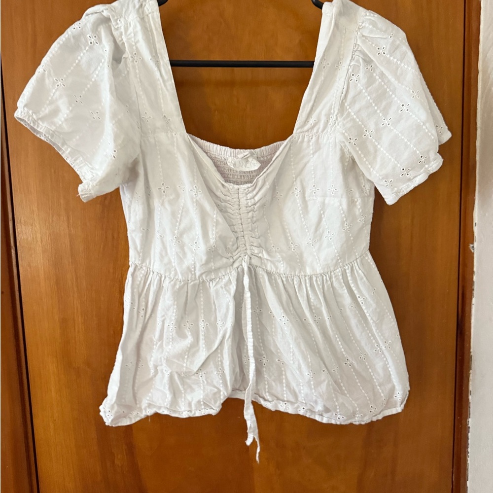 Planet Gold White Eyelet Blouse